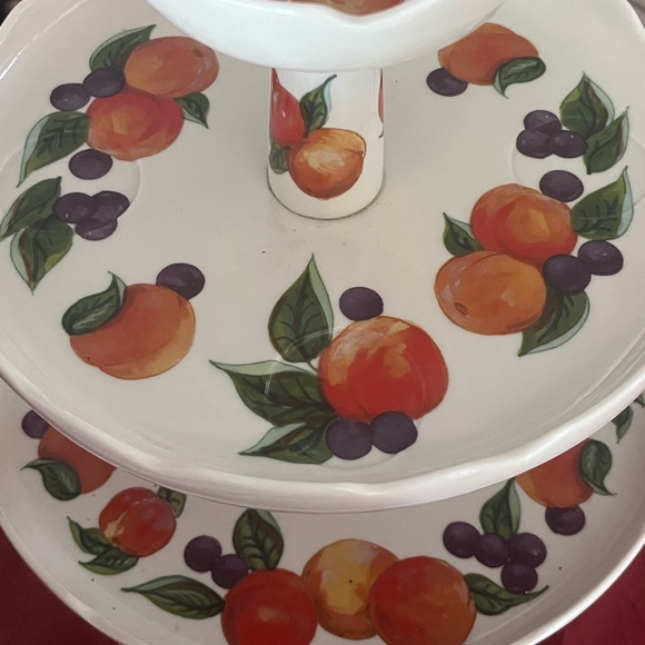 Fruit Design Three-Tiered Serving Tray - Picture 1 of 5